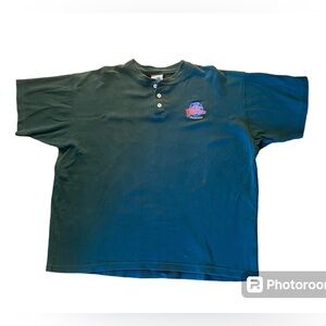 Vintage 90’s Planet Hollywood Ribbed Crewneck Shirt in Forest Green